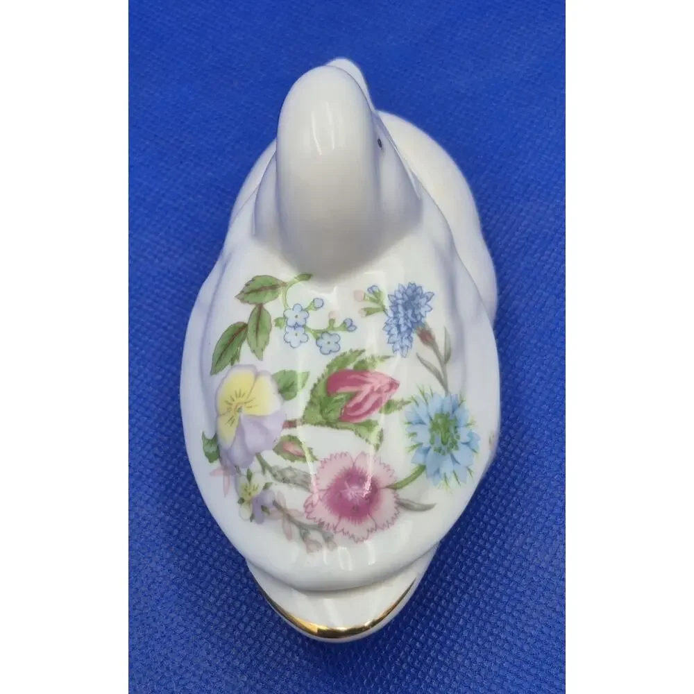 Vintage Aynsley Wild Tudor Duck Trinket Box England Fine Bone China 4.5x2.5